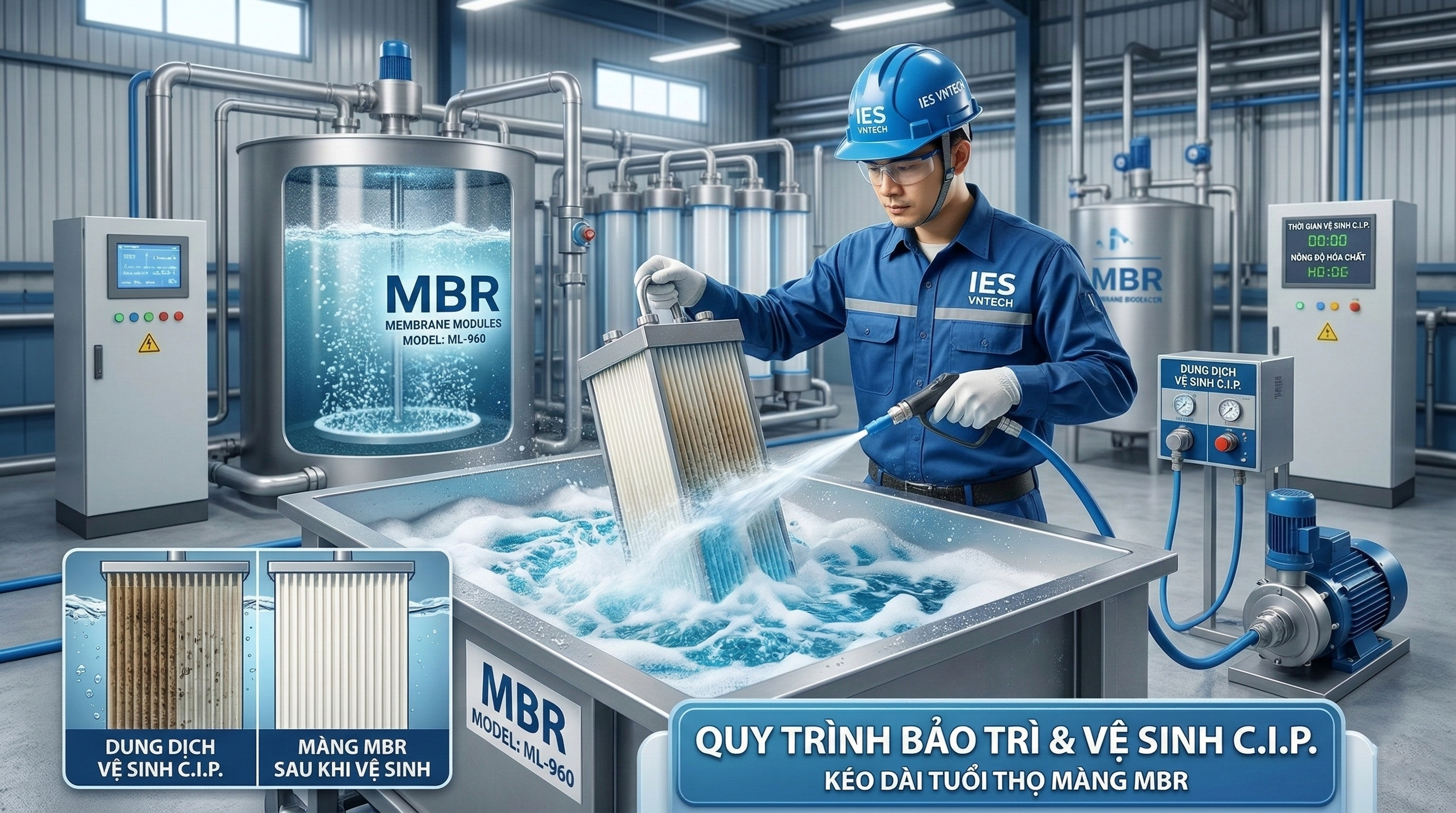 Thiết bị trong cải tạo hệ thống nước thải sinh hoạt cũ