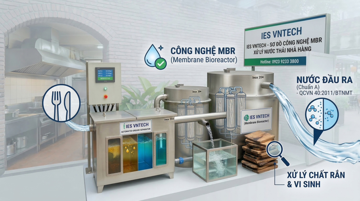 Xử lý nước thải nhà hàng, giải pháp tối ưu diện tích 2026 1 Xử lý nước thải nhà hàng