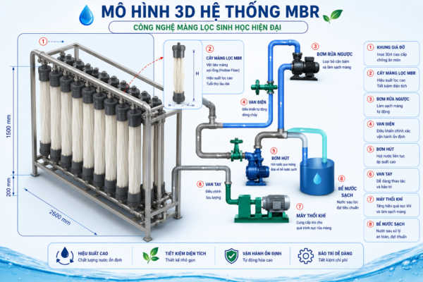 Màng lọc MBR ML8M – 8m2