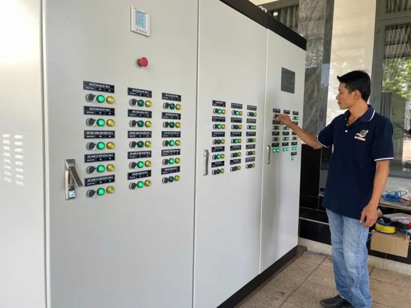 Thi công tủ điện xử lý nước thải 900m3/ngày tại Bình Phước