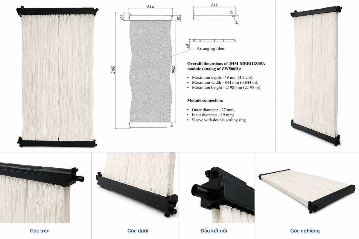 Màng Lọc MBR – MBRZIII35A – 35m2 1 Màng lọc MBR